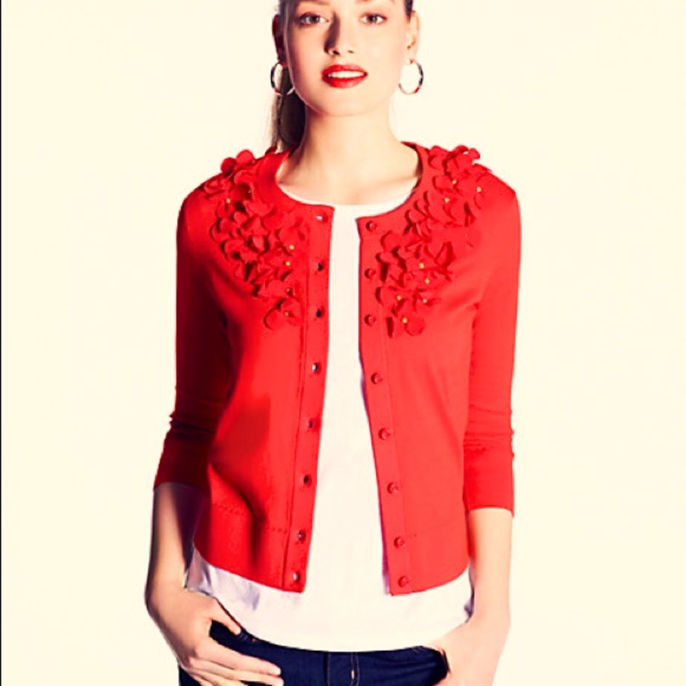 Kate spade kati cardigan with flowers